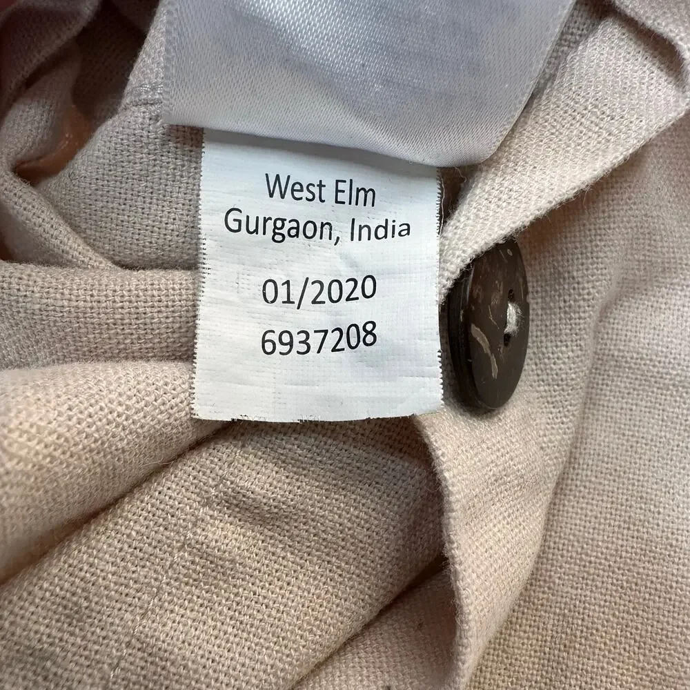 West Elm Embroidered Lines Pillow Cover 24